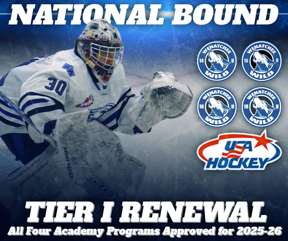 Wenatchee Wild Hockey Academy Announces USA Hockey Tier I Renewal for 2025-26 2024 25 generic graphic academy tier i renewed